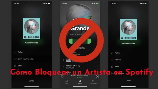 como bloquear un artista en spotify