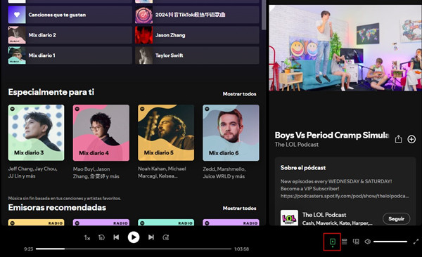 ver videos de spotify podcast