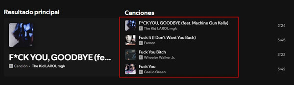 contenido explicito en spotify