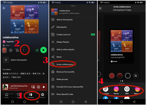 como crear lista colaborativa en spotify para movil