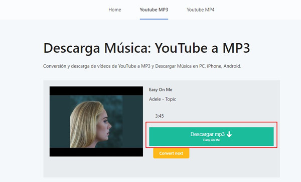 descargar musica de youtube a mp3 con simp3