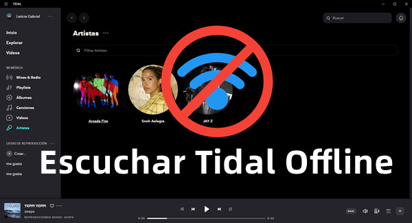 escuchar tidal offline