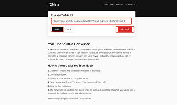 como descargar musica de youtube music en y2mate