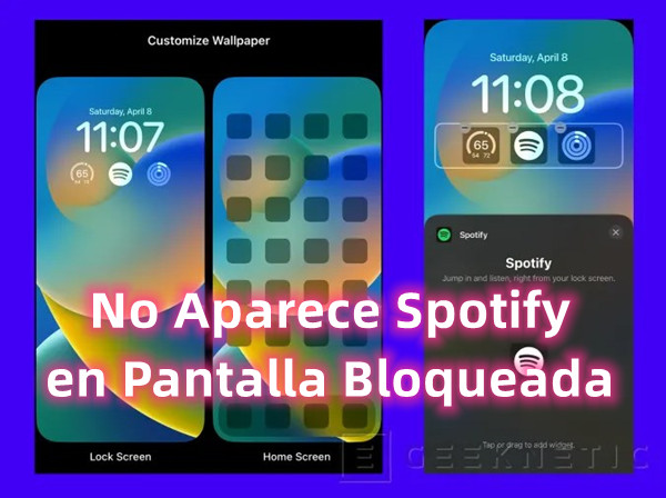 no aparece spotify en pantalla bloqueada