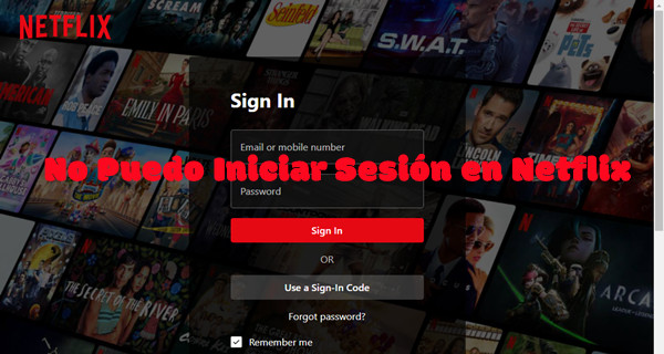 no puedo iniciar sesion en netflix