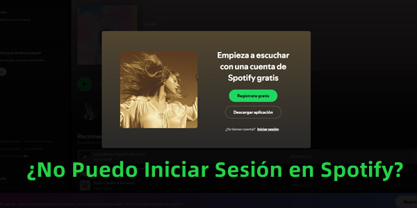 no puedo iniciar sesion en spotify