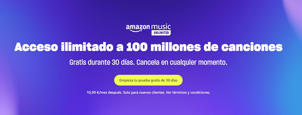 prueba gratuita de amazon music de 30 dias