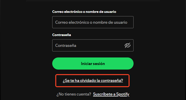 recuperar cuenta de spotify