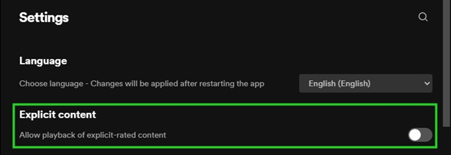 activar contenido explicito en spotify
