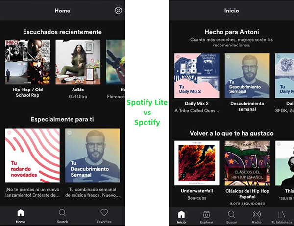 spotify lite vs spotify