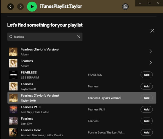 añadir canciones a playlists en spotify