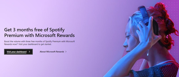 conseguir spotify 3 meses gratis con microsoft rewards