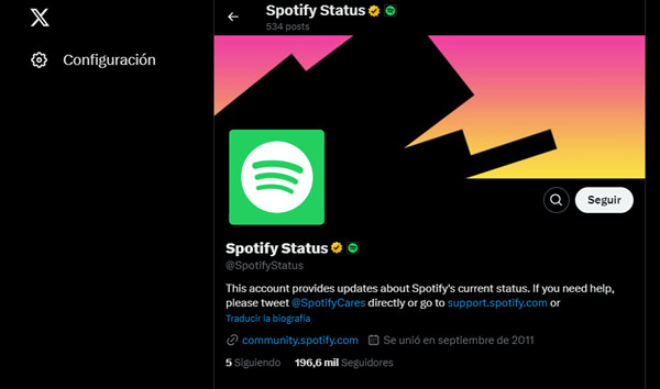 spotify status