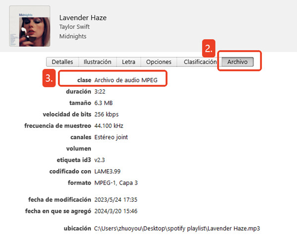 ver drm de cancion en itunes