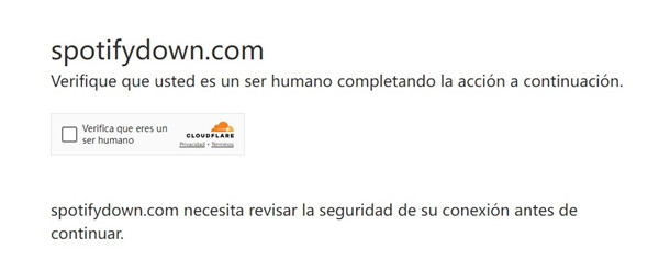 verficiar ser humana en spotifydown