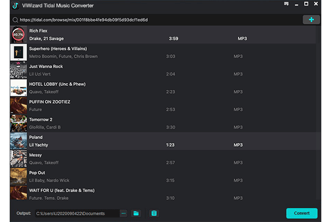 convertir música de tidal a mp3